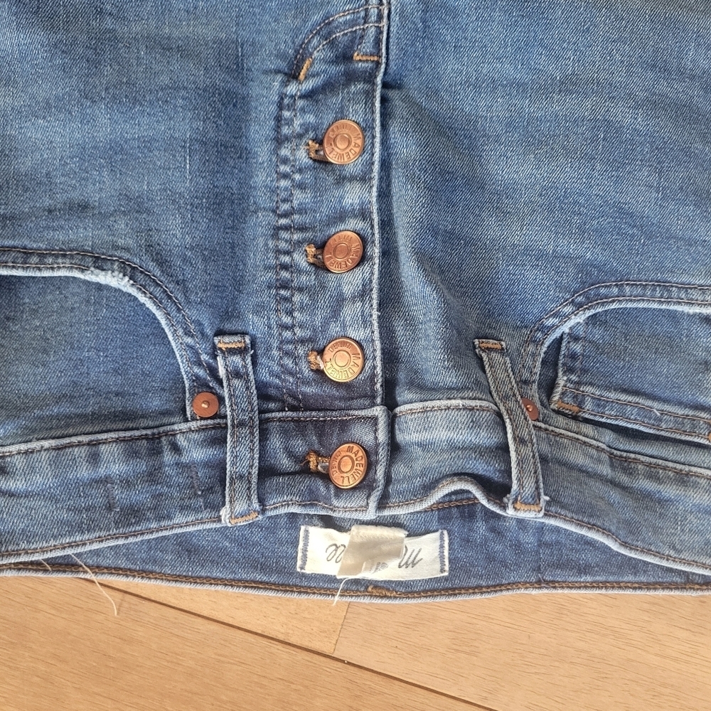 Madewell 10” High-Rise Skinny Jeans Button Fly Size 26 EUC - Picture 7 of 10